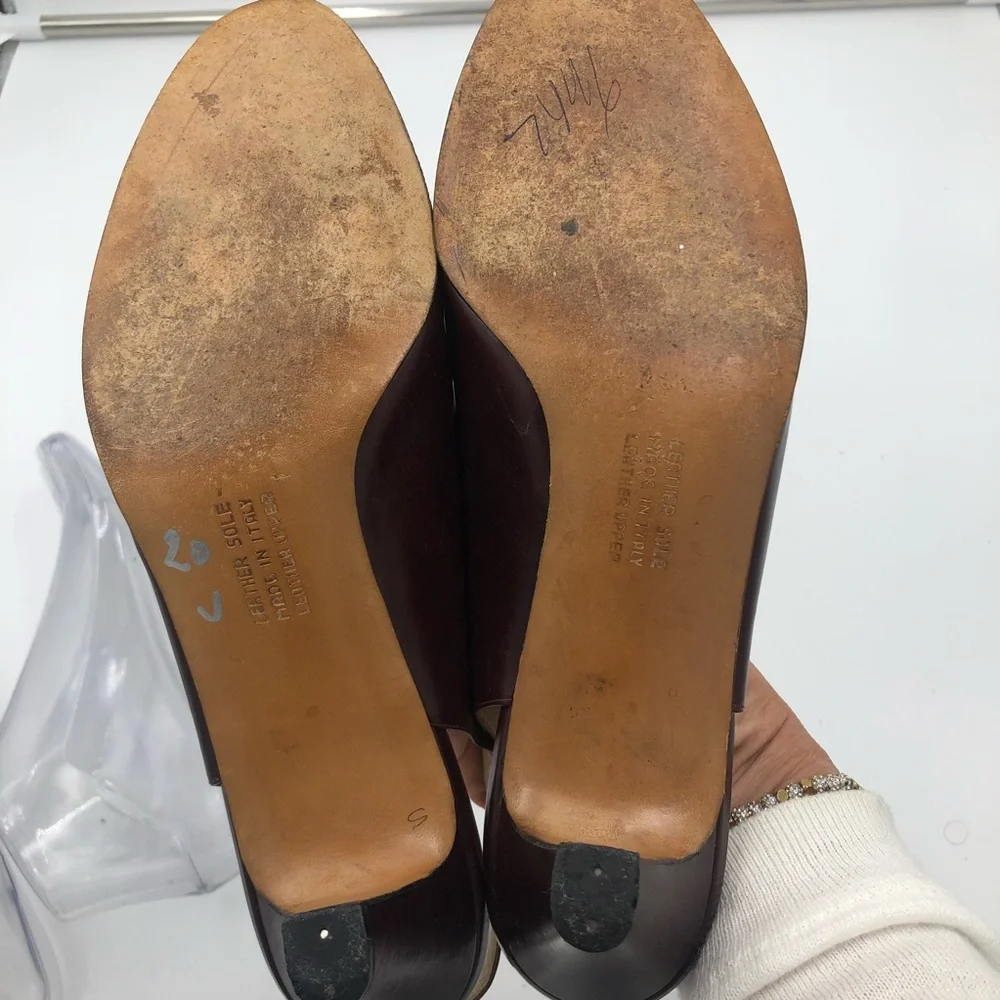 Salvatore Ferragamo Vintage Brown‎ Slingback 8.5N